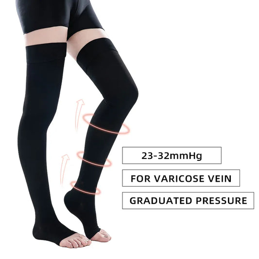 23-32mmHg Elastic Nursing Compression Stocking Unisex Medical Class 2 Pressure Stockings Sleep Feet Varicose Vein Sock